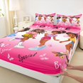 thumbnail image 4 of Castle Fairy Black Cute Girls King Sheets 4pcs,Dreamy Gradient Butterfly Bedding,Pink Purple,1 Fitted Sheet, 1 Flat Sheet and 2 Pillowcases, 4 of 6