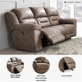 thumbnail image 5 of Signature Design by Ashley Stoneland Power Reclining Sofa in Fossil, 5 of 12