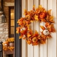 thumbnail image 4 of Fall Wreath for Front Door, Artificial Pumpkin Maple Leaf Wreath, Fall Decorations for Holiday Harvest Thanksgiving Fall Decor, 4 of 7