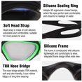 thumbnail image 2 of ATTOE Lunettes de Plongée Anti-Buée Anti-Uv Baleine (Vert&Noir)-0816, 2 of 5