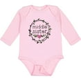 thumbnail image 3 of Inktastic Middle Sister Leaves, Circle, Heart Girls Long Sleeve Baby Bodysuit, 3 of 5