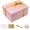 Pink, variant on 16x12x8 Inches Large Gift Box with Lid for Presents Big Deep Pink Gift Boxes 1 Pack for Christmas, Birthday, Valentine's Day,Mother's Day Presents - Contains Crinkle Paper,Ribbon and Card