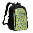 thumbnail image 1 of Balery Lemon Mochila con carga USB para hombre y mujer - Mochila impermeable y antirrobo para portátil con puerto USB para viajes, trabajo, estudios y universidad, 1 of 7