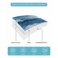 thumbnail image 5 of Quilts Twin-XL Size Bedding Set, Navy Blue Coastal Beach Lightweight Quilted Comforter, Summer Nautical Ocean Ombre Art Soft Reversible Bedspread Coverlet with Pillow Covers for All Season, 68" x 98", 5 of 7