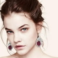 thumbnail image 4 of Xihbxyly Liquidación de verano Nuevos pendientes de oro con granada, joyería de moda europea y femenina., 4 of 4