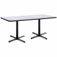 thumbnail image 2 of KFI Studios Mode 3' x 6' Dining Table, Grey Nebula, Black Base, 2 of 7