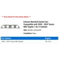 thumbnail image 2 of Exhaust Manifold Gasket Set - Compatible with 2000 - 2005 Toyota MR2 Spyder 1.8L 4-Cylinder 2001 2002 2003 2004, 2 of 2