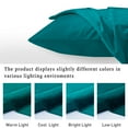 thumbnail image 7 of StangH Teal Velvet Throw Pillow Covers Super Soft Home Decoration for Couch Living Room, Solid Decorative Rectangle Lumbar Cushion Cases for Balcony/Bed/Car, 12x20 inches, Set of 2, 7 of 7