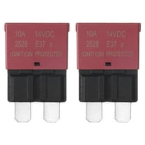 Automotive Resettable Fuse, 14V DC 10A E37 Low Profile ATC/ATO Automotive Blade Circuit Breaker Reset Fuses for Car, Truck, RV, SUV, Marine, Boat, Motorcycle, Pack of 2