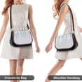 thumbnail image 4 of Flower Blue Grey Cherry Blossoms Vintage Crossbody Bag for Women Medium Leather Hobo Bags Shoulder Bag Classic City Leather Satchels, 4 of 8