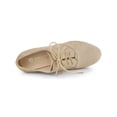 thumbnail image 5 of BLISSFUL STEP Women's Platform Block Heel Lace Up Booties Khaki 11, 5 of 8
