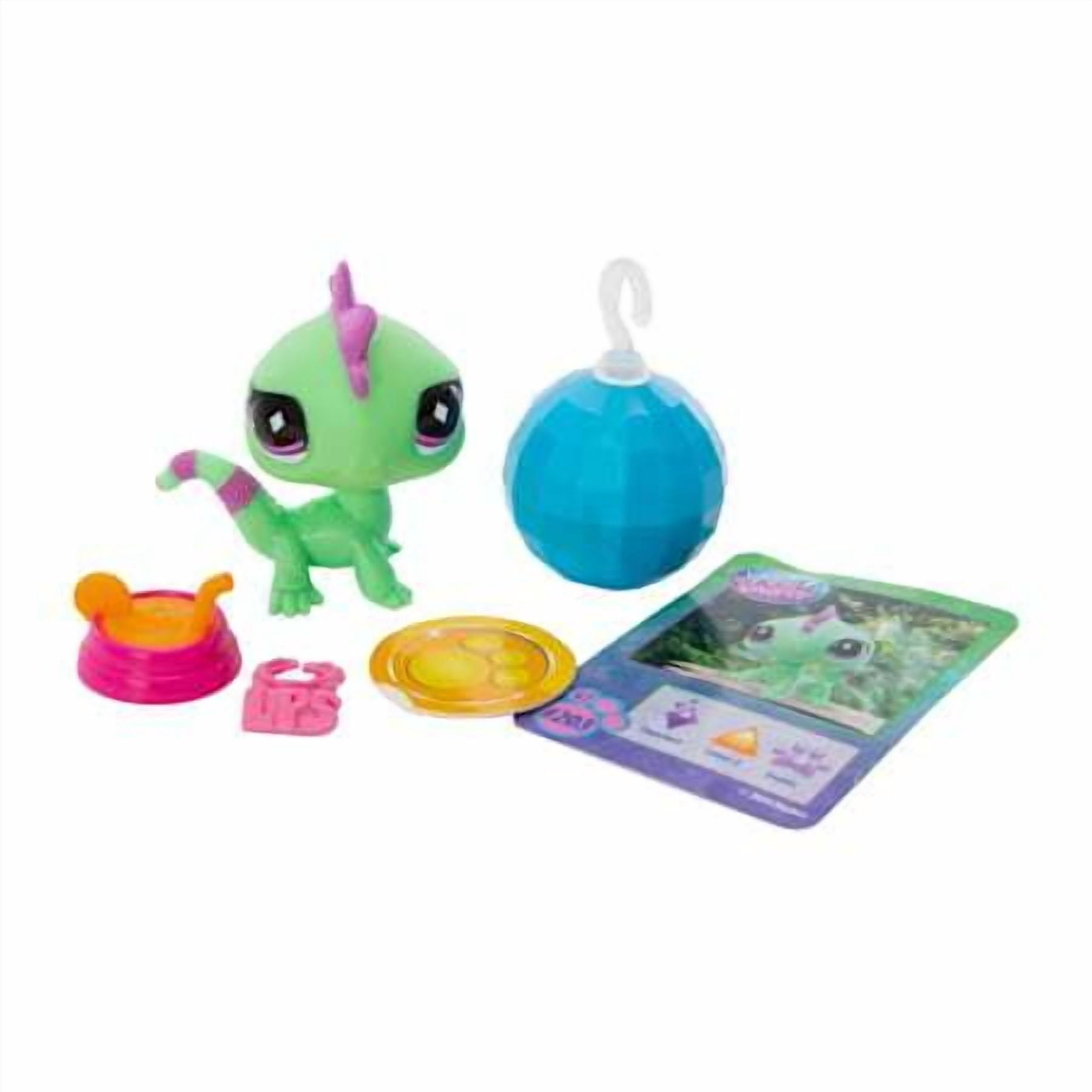 Littlest Pet Shop Disco Dance Off Iguana Mini Figure (with Virtual