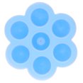 thumbnail image 2 of Sonew 7‑Grid Sky Blue Baby Food Box Silicone Food Storage Container W/Lid., 2 of 8