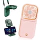 thumbnail image 5 of Inteprter mini ventilador colgando del cuello plegable 3 velocidades del viento portátil carga USB soporte para teléfono móvil refrigeración accesorios Electrodomésticos Rosado Inteprter HA012658-02B, 5 of 6