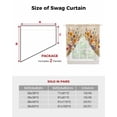 thumbnail image 6 of Spring Floral Swag Valances for Windows, Vintage Summer Botanical Flowers Rod Pocket Sheer Valances for Small Windows, Swag Toppers Light Filtering for Kitchen Living Room 2 Panels 28''x36'', 6 of 6