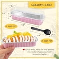 thumbnail image 3 of 6.8oz Mini Loaf Pans with Lids 100 Pack, Rectangle Aluminum Pans Mini Cake Tins,Disposable Baking Pan Small Cake Containers for Brownie Bread Cheesecake-Pink, 3 of 6