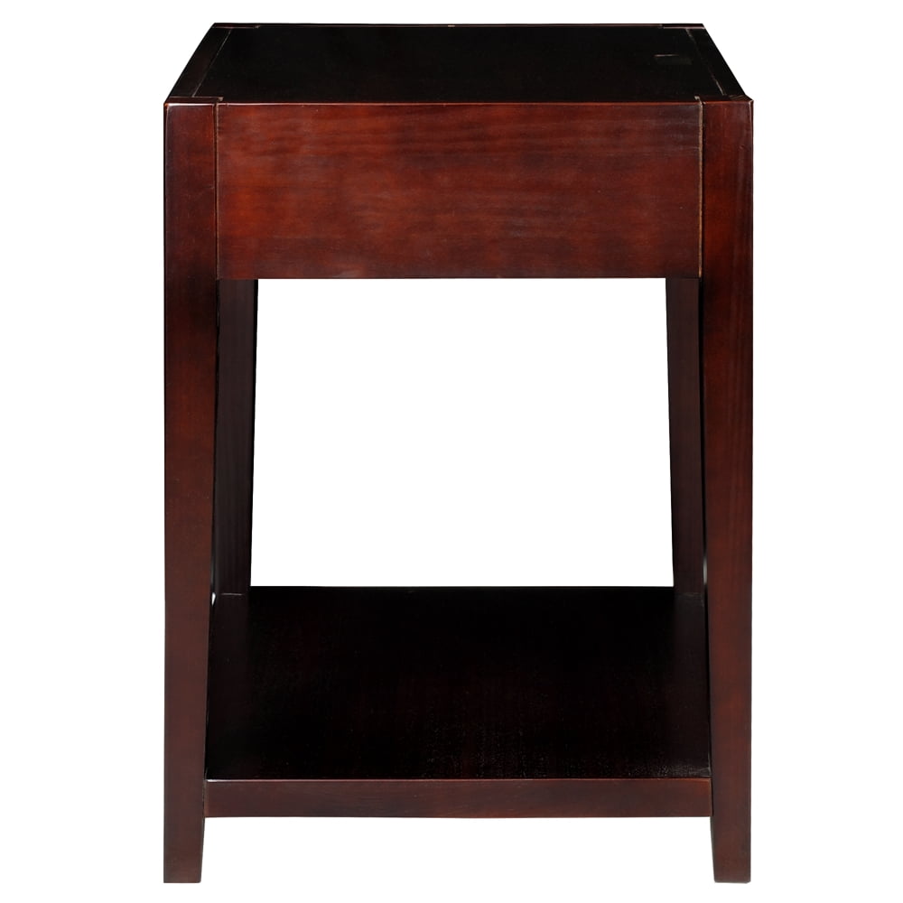 Casual Home Notre Dame Nightstand with USB Port, Espresso