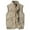 Khaki, variant on Lovskoo Men's Summer Casual Outdoor Work Fishing Travel Photo Cargo Vest Jacket Multi Pockets Stand Collar Sports Jacket Coat Gold 12