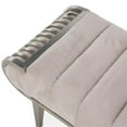 thumbnail image 4 of Michael Amini Roxbury Park Velvet Accent Bench - Cement Gray, 4 of 4