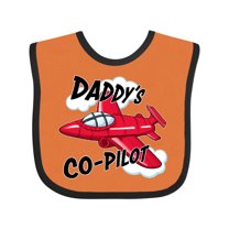 Inktastic Daddys Co-pilot for Fathers Day Boys or Girls Baby Bib