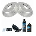 thumbnail image 2 of TRQ Rear Ceramic Brake Pad & Performance Coated Rotor Kit w/Chemicals BKA15505, 2 of 4