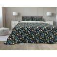 thumbnail image 1 of Universe Comforter & Sham Bedding Set, Solar System Print of Various Planets Galaxy Scientific Details, 3 pcs Duvet Set Microfiber Filling Quilt, 5 Sizes, Dark Teal and Multicolor, by Ambesonne, 1 of 4
