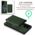thumbnail image 3 of Allytechgroup Case for Samsung Galaxy S25+ with Cards Holder, RFID Blocking 2 In 1 Wallet Case with Stand Support Wireless Charging Shockproof Magnetic Back Cover for Women Men, Green, 3 of 7