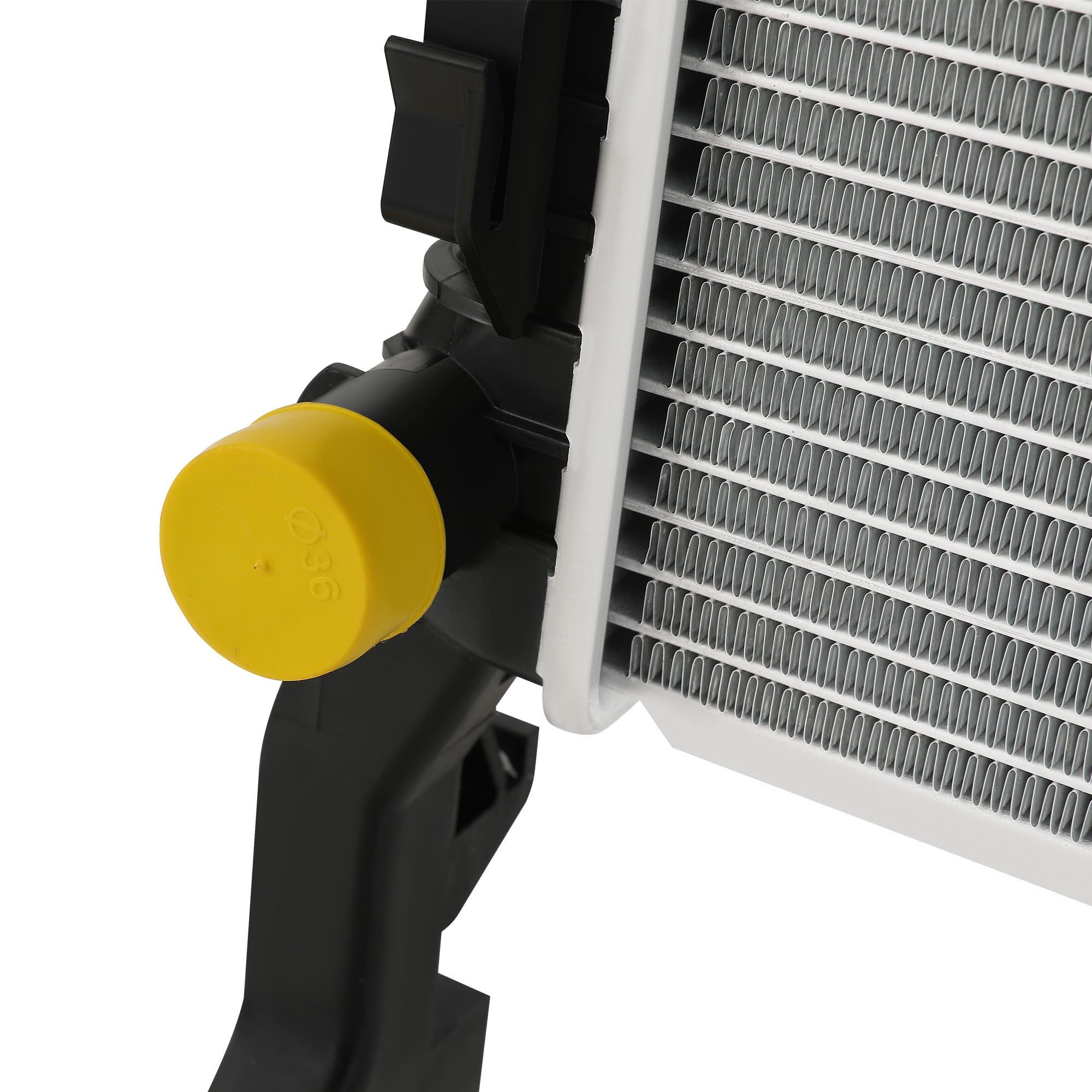LEDKINGDOMUS Radiator for 2015-2024 Ford Mustang EcoBoost Premium 2.3L L4 Direct Fit Replacement Aluminum Core with Brass Cooler OEM Equivalent