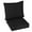 Black, variant on Gymax Deep Seat Chair Cushion Pads Set Indoor/Outdoor w/ Rope Belts Black