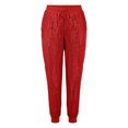 thumbnail image 6 of Utoimkio Women's Casual Sparkle Sequin Straight Leg Pants Party Home High Waisted Lounge Pants for Women with Pockets, 6 of 7
