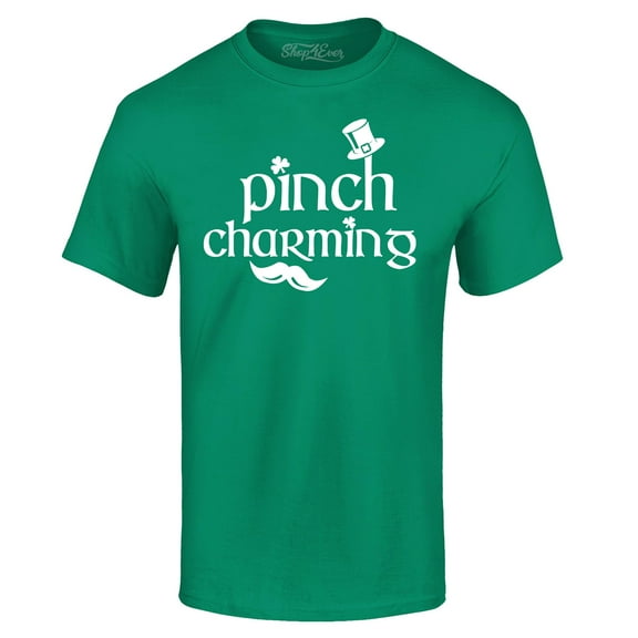 Shop4Ever Men's Pinch Charming St. Patrick's Day Graphic T-shirt XXX-Large Kelly