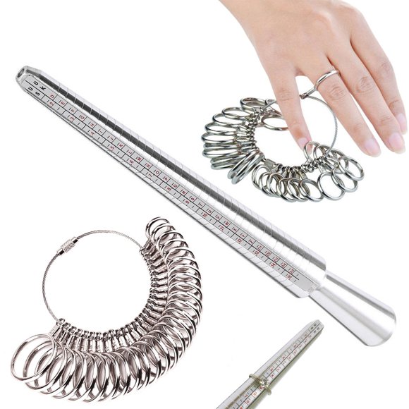 Boovnll Tool Kit, Size Stick Mandrel Finger Gauge Sizer Set Measuring Sizes Jewelry Tool Uk Us General Purpose, Tool Set, Home Essentials, Household Essentials