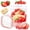 Pink, variant on SQI FS-01 Strawberry and Fruit Slicer Cup, Detachable Cutter for Quick Slicing, for Fruit Salad and Baking, with Push Plate, Black