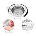thumbnail image 5 of 2pcs Kitchen Sink Strainer Baskets, EEEkit Drain Strainer with 4.3" Wide Rim and Drain Plug Cover, Stainless Steel Food Catcher for Sink, 5 of 6