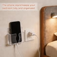thumbnail image 6 of Uxcell 4 Pcs Cute Wall Mounted Phone Holder, Self-Adhesive PC Phone Stand with Charging Hole Charger Remote Control Stand Organizer for Home Office Bedroom Kitchen, Transparent Brown, 6 of 7
