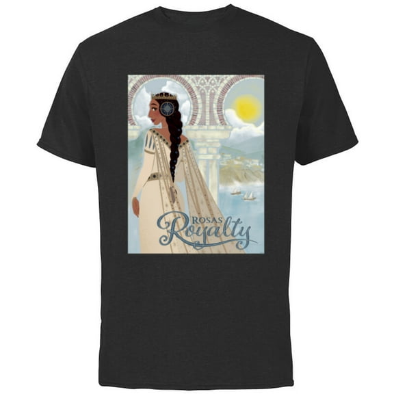 Disney Wish Queen Amaya Rosas Royalty - Short Sleeve Cotton T-Shirt for Adults - Customized-Navy