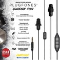 thumbnail image 3 of Auriculares intraurales Plugfones Guardian Plus, híbridos, con reducción de ruido, micrófono y controles que aíslan el ruido (negros), 3 of 5