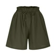 thumbnail image 4 of yillto Womens Shorts Wide Leg Loose Summer Short Pants High Waist Drawstring Shorts with Pockets, 4 of 5