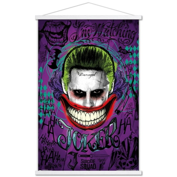 DC Comics Movie - Suicide Squad - Joker Wall Poster with Wooden Magnetic Frame, 22.375" x 34"
