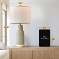 thumbnail image 2 of Yokila 23.75" Green Modern Table Lamp for Bedroom Living room Ceramic Nightstand Lamp,Home, 2 of 10