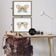 thumbnail image 4 of Stupell Industries Folk Florals Butterflies Insects Painting Brown Floater Framed Canvas Art Print Wall Art, 31 x 25, Set of 2, 4 of 10