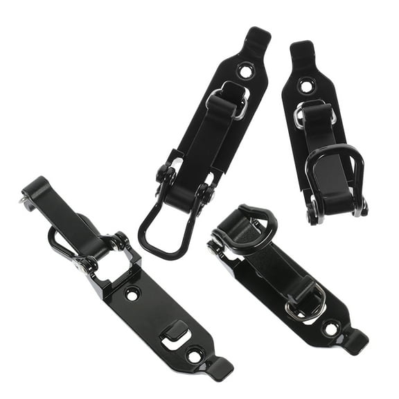 PTOOTP 2Pairs Heavy Duty Shovel Mount Kit with Adjustable Hinge for Truck Roof Rack Black Metal