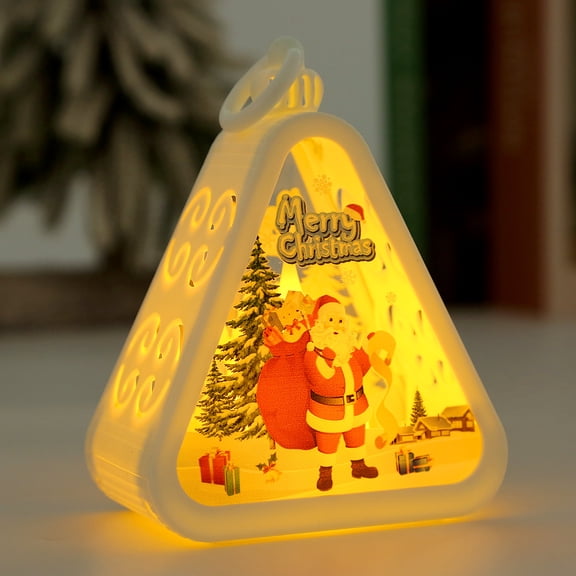 Christmas Decoration Vintage Night Light. Glowing Gift & Decor. Shop Window Beauty. Desktop Charm. Set the Festive Mood.