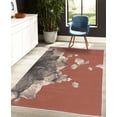 thumbnail image 4 of Flower Decorative Rug, Abstract Themed Modern Futuristic Image with Water Like Colored Art Print, Quality Carpet for Bedroom Dorm and Living Room, 6 Sizes, Dimgray Eggshell, by Ambesonne, 4 of 4