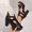 Black, variant on Women’s Ankle Strap Dress Pump Low Chunky Heel Sandals White 5.5