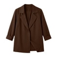 thumbnail image 4 of Jackets for Women Solid Color Spring Autumn Casual Button Down Long Sleeved Windbreaker Coat Fall Winter Track Jackets with Pockets 2026 Fall Coat Tops, 4 of 7
