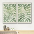 thumbnail image 5 of IDEA4WALL Adhesive Canvas Print Wall Art Set Forest Leaves Green Botanical Wall Decor Antique Bohemian Floral Fine Art Retro Wilderness Artwork for Living Room, Bedroom, Office - Canvas 24"x36"x2, 5 of 5