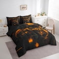 thumbnail image 3 of jejeloiu Teens Video Game 7-Piece Bedding Comforter Set,Boys Gamepad Console King Bedding Sets,Orange Black Grid Bed Sheets For Kids,Microfiber Bedroom Decor Reversible, 3 of 8