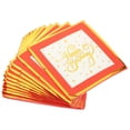 thumbnail image 4 of GOOHOCHY Servilletas de papel con estampado en caliente para fiesta de feliz cumpleaños, 16 piezas, toalla de papel para fiesta de cumpleaños, festival de boda (rojo), 4 of 7