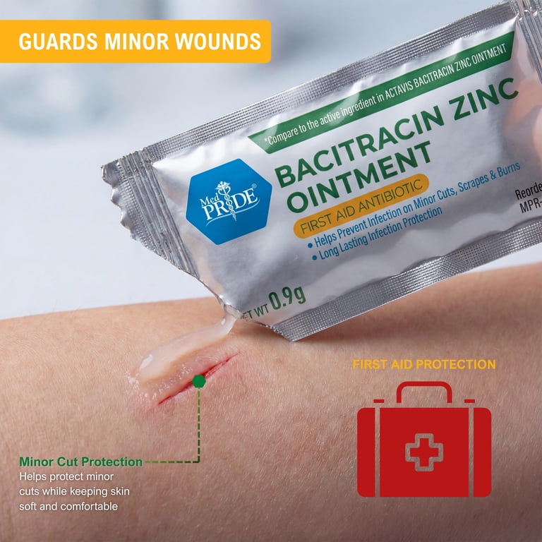 MED PRIDE Bacitracin Antibiotic Ointment – 144 Travel Packets
